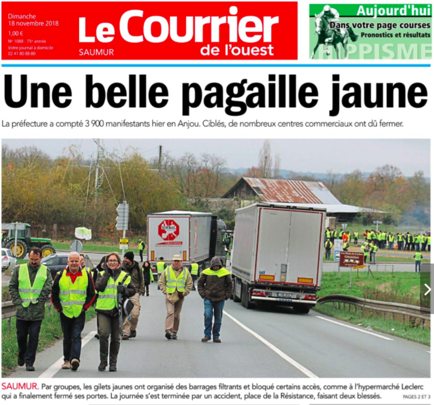 Les Gilets Jaunes étaient Nombreux Dans Le Saumurois Hier